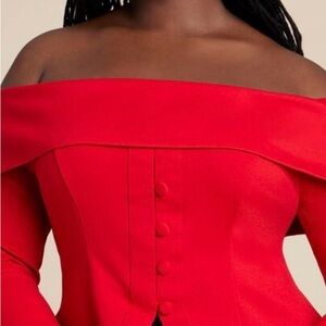 Eloquii Off-Shoulder Red Top Size 22 New!